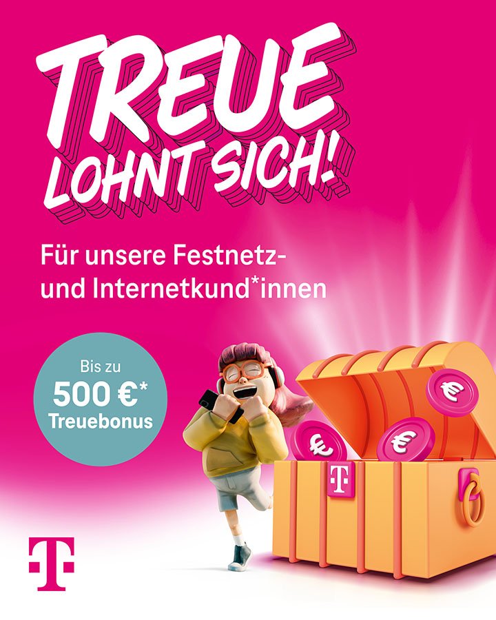 Telekom Treuebonus Kampagne Flyer